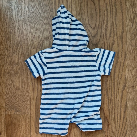 Striped terry cloth romper size 3-6 months - Picture 2 of 2